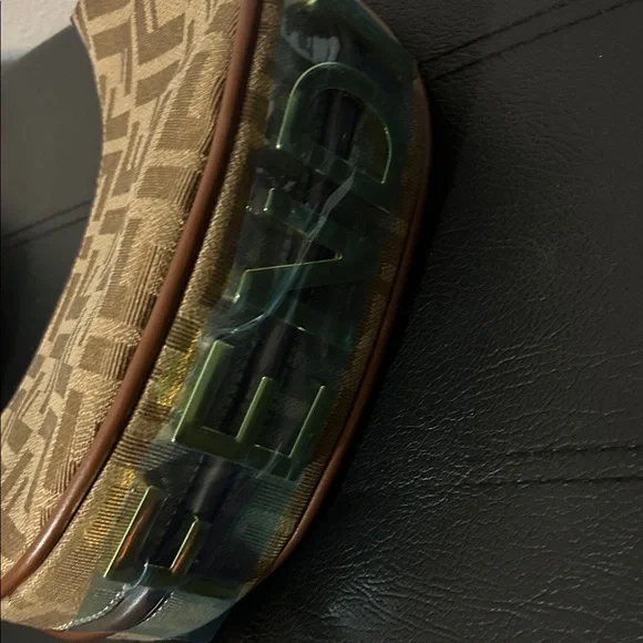 FF Canvas Crescent Shoulder Bag - Picture 3 of 6